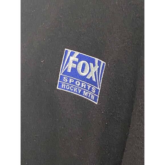 Vtg LAMASZ Wool Bomber Jacket Men's XL Black Leather Fox Sports TV Rocky Mtn - Picture 9 of 9